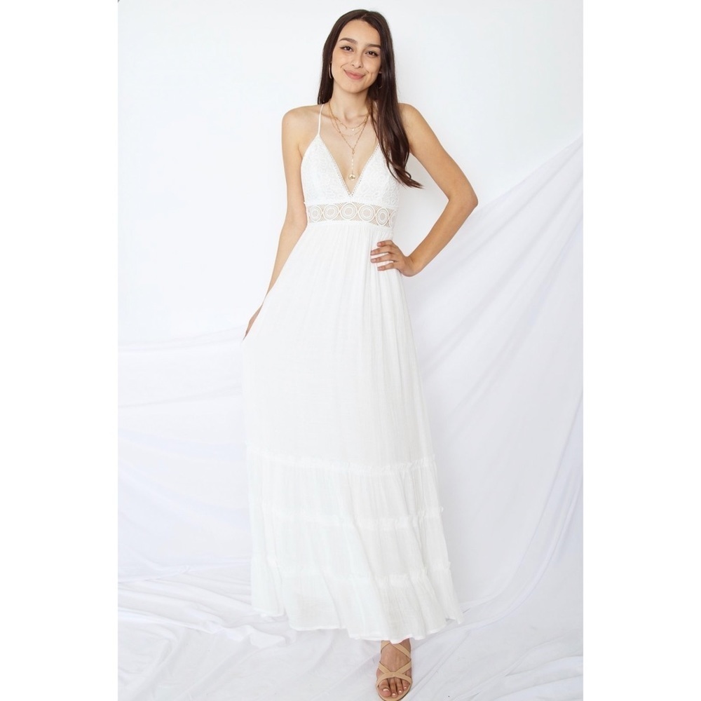 OohLaLuxe- NWT White Cala Maxi Dress - Size Large